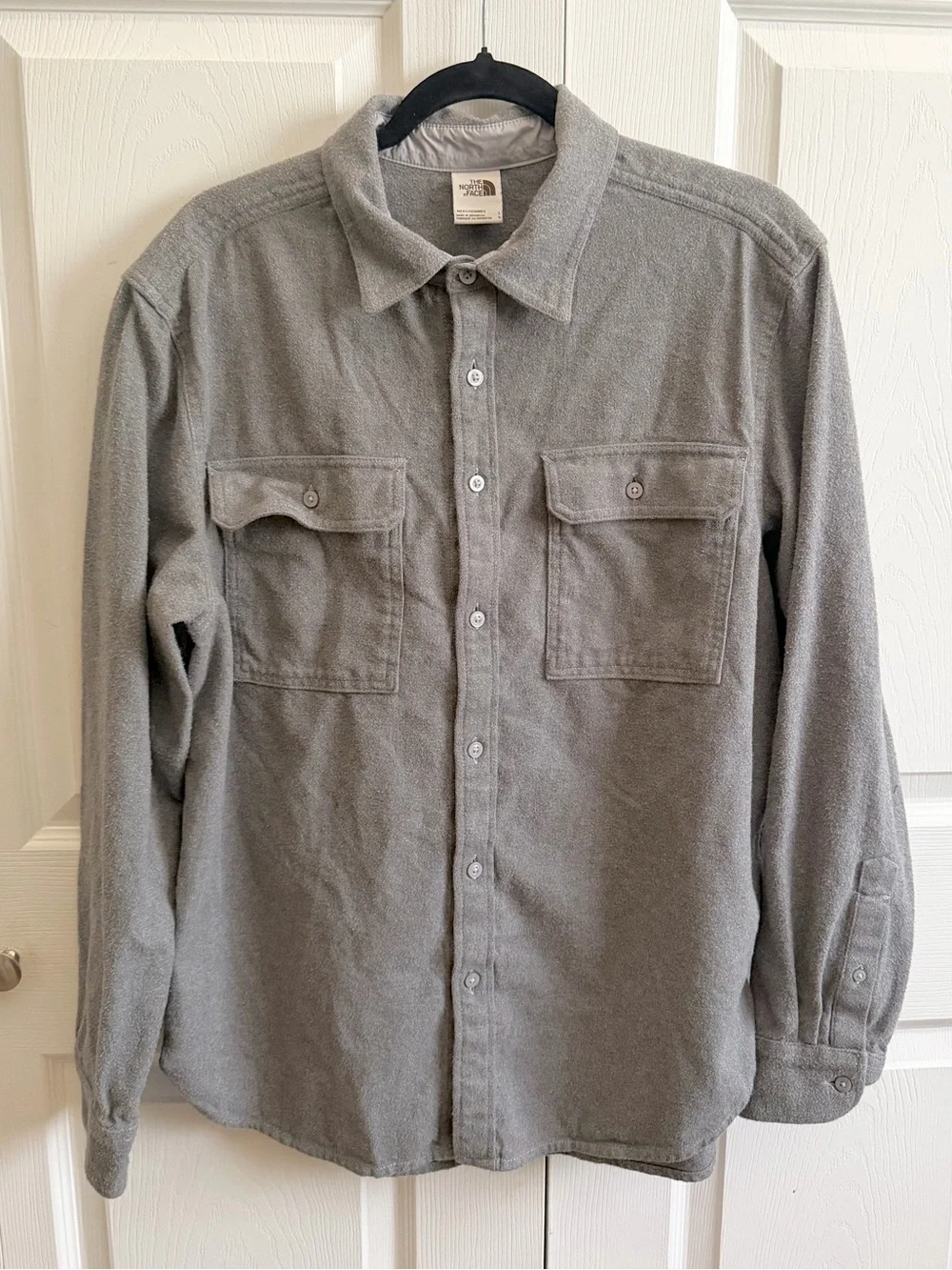 The North Face Men's Gray Button-Down Casual Shirt
